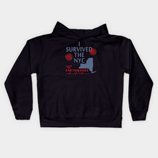 I Survived The Nyc Earthquake Kids Hoodie